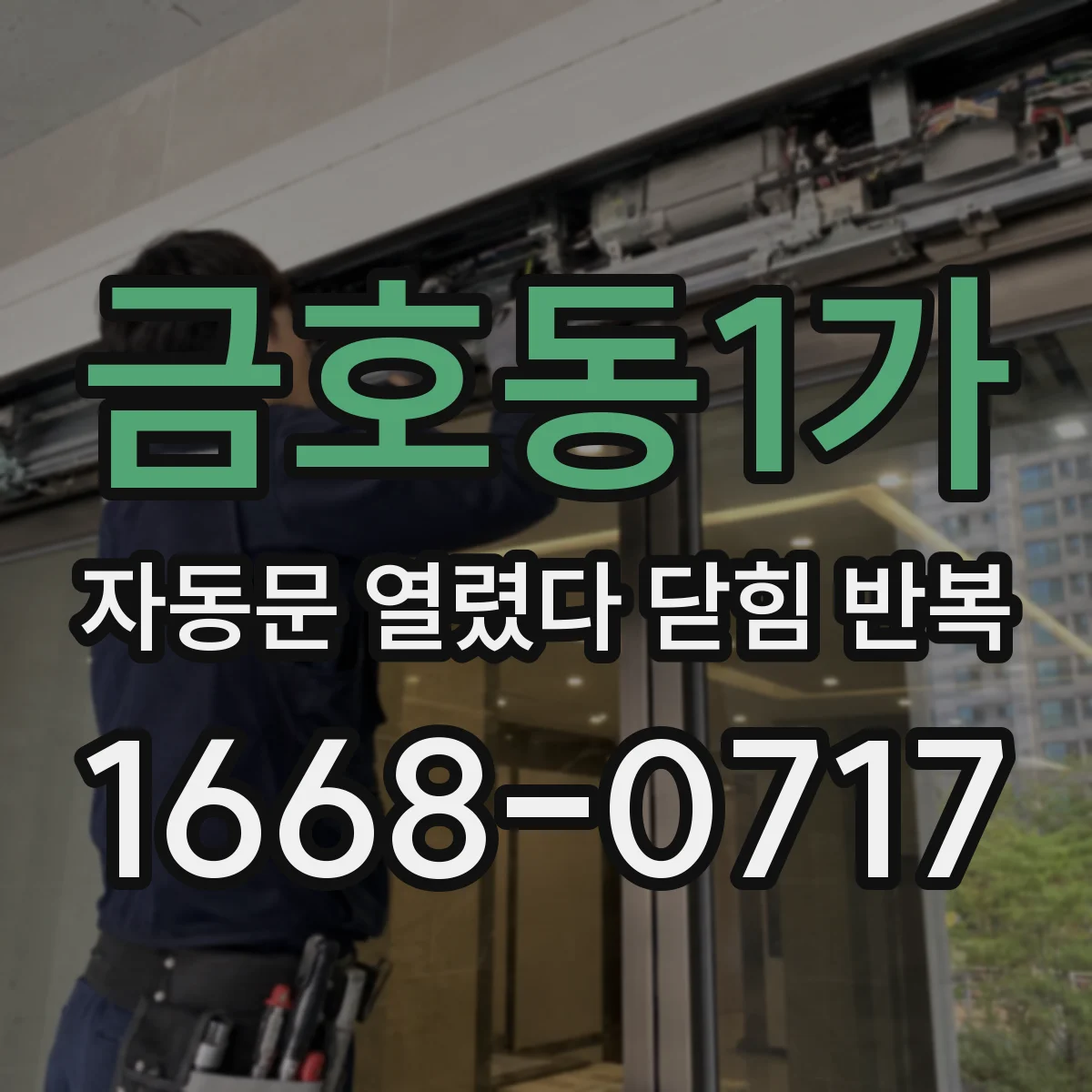 금호동1가 자동문 열렸다 닫힘 반복