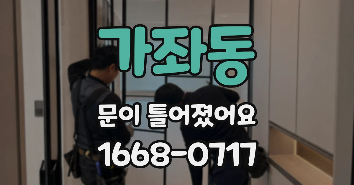 가좌동 문이 틀어졌어요