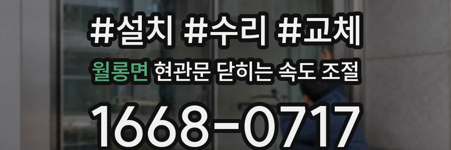 월롱면 현관문 닫히는 속도 조절