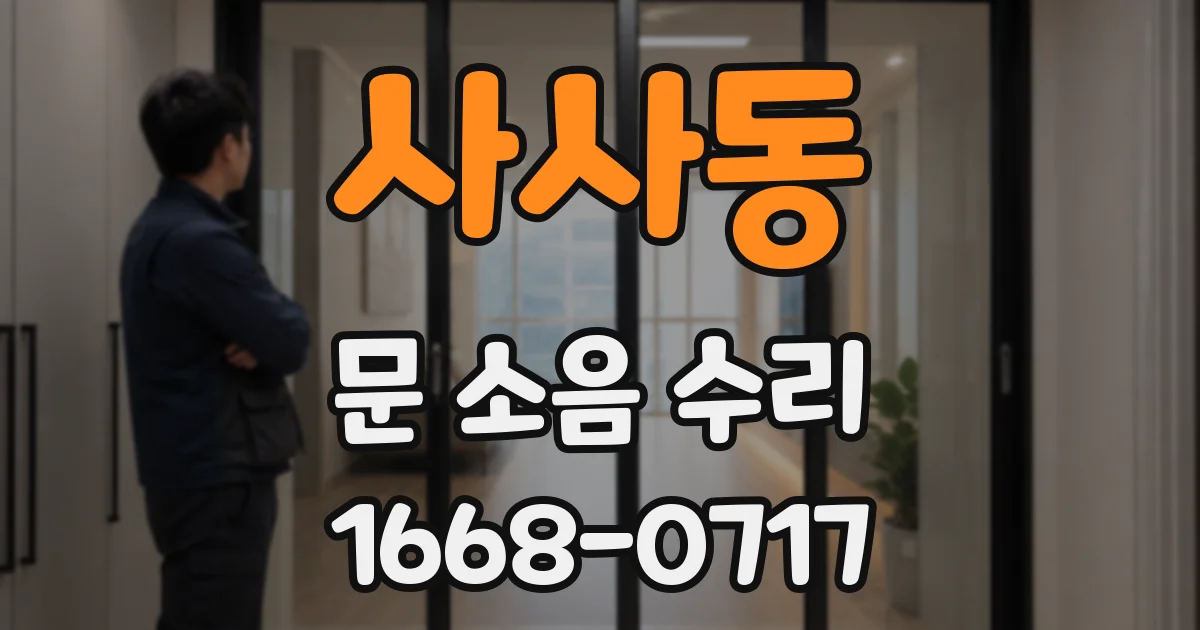 사사동 문 소음 수리