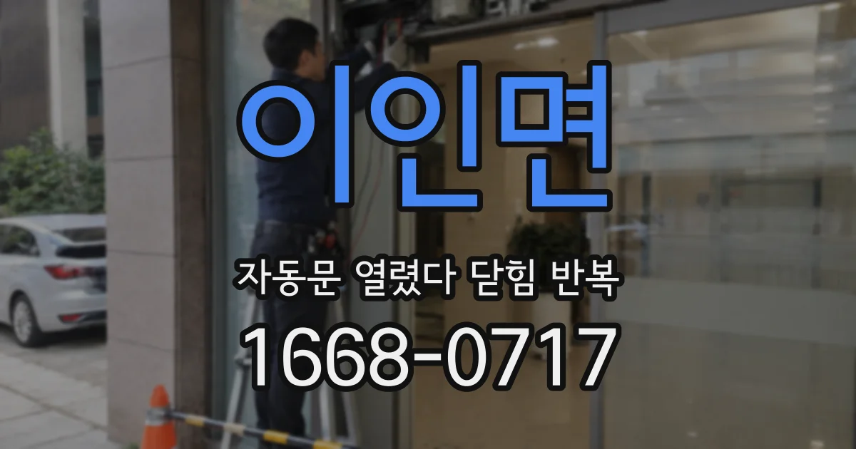이인면 자동문 열렸다 닫힘 반복 증상은 열림과 닫힘이 연달아 일어나거나, 정지 후 다시 작동하면서 나타납니다.