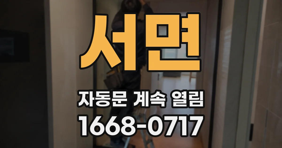 서면 자동문 계속 열림