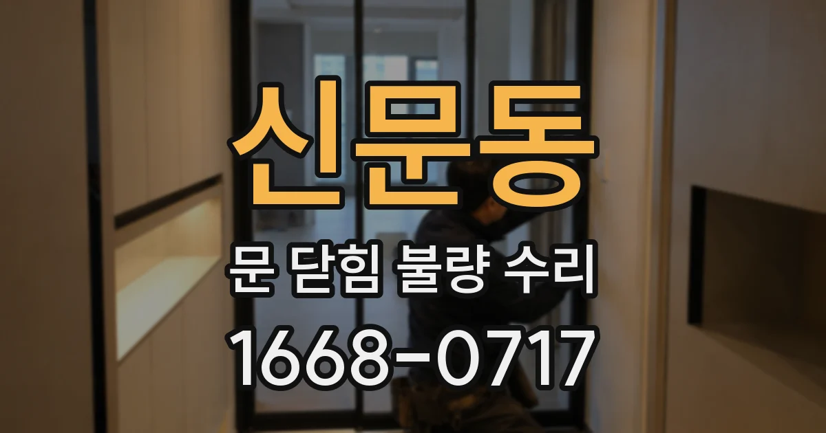 신문동 문 닫힘 불량 수리