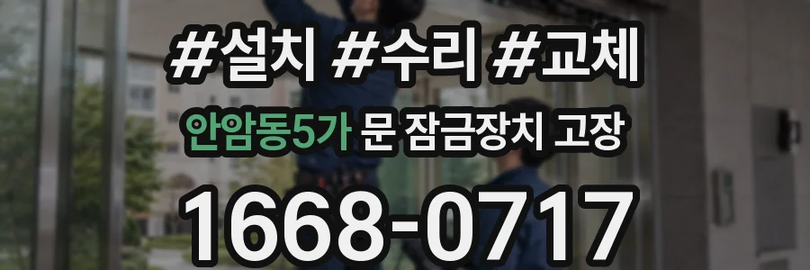 안암동5가 문 잠금장치 고장