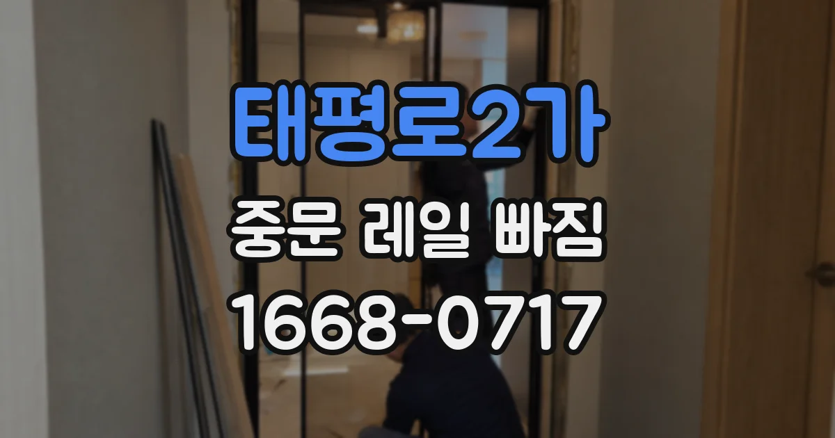 태평로2가 중문 레일 빠짐