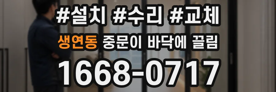 생연동 중문이 바닥에 끌림