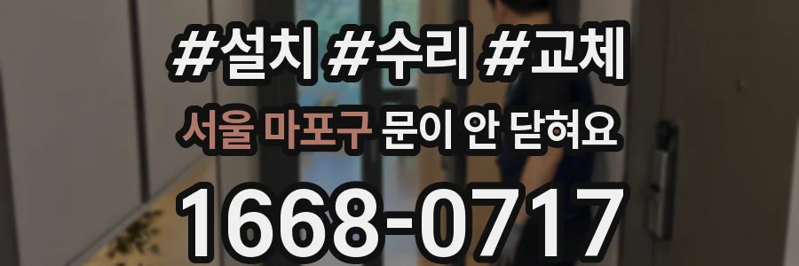 서울 마포구 문이 안 닫혀요