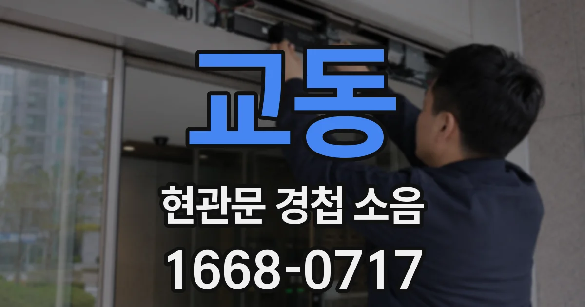 교동 현관문 경첩 소음