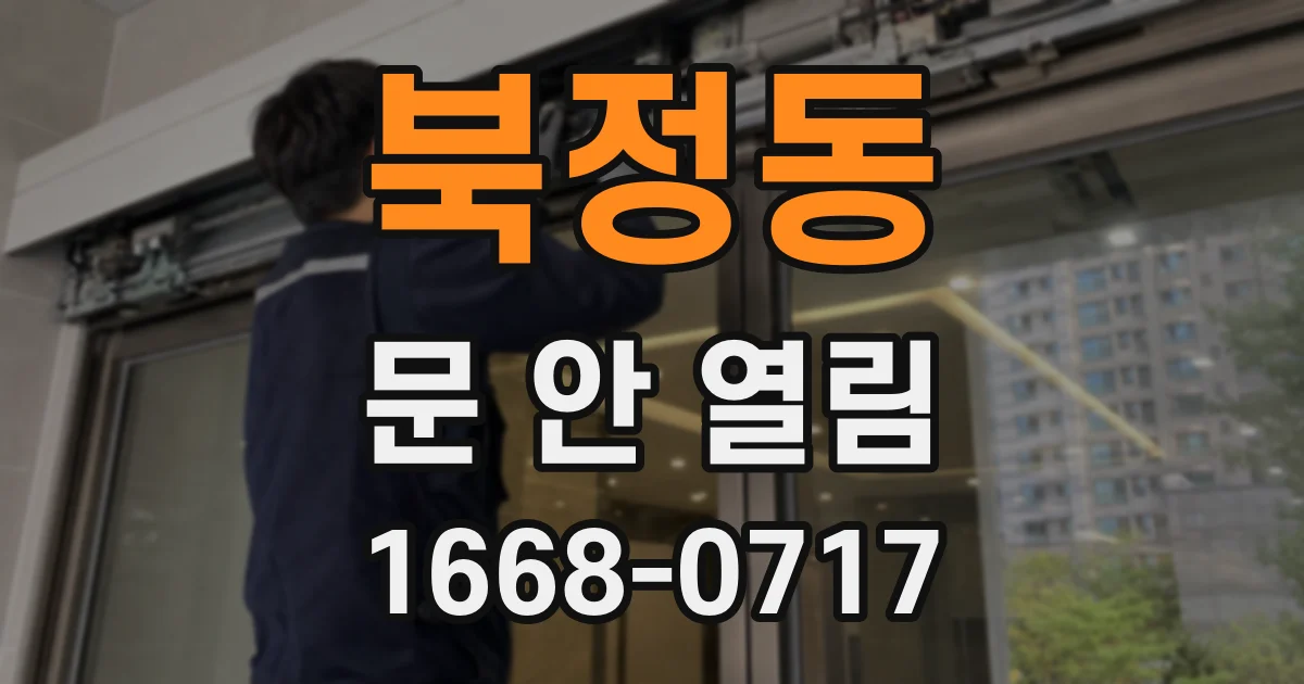 북정동 문 안 열림