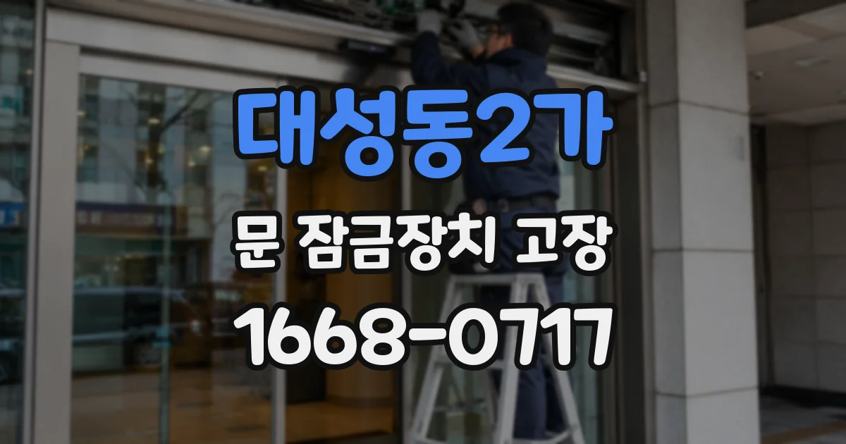 대성동2가 문 잠금장치 고장