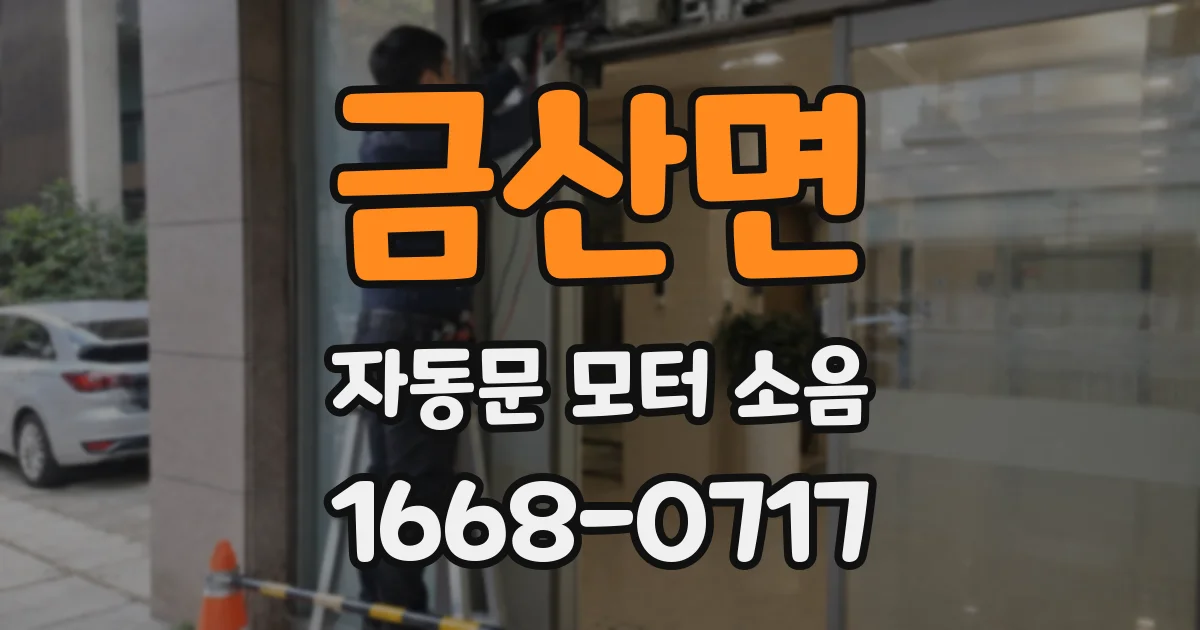 금산면 자동문 모터 소음