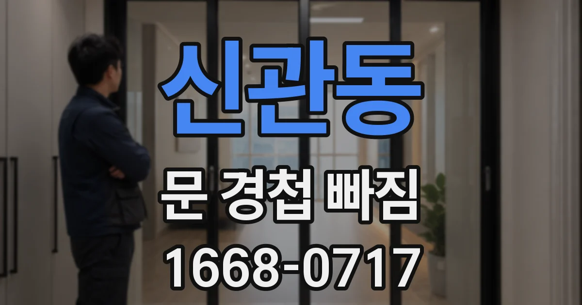 신관동 문 경첩 빠짐
