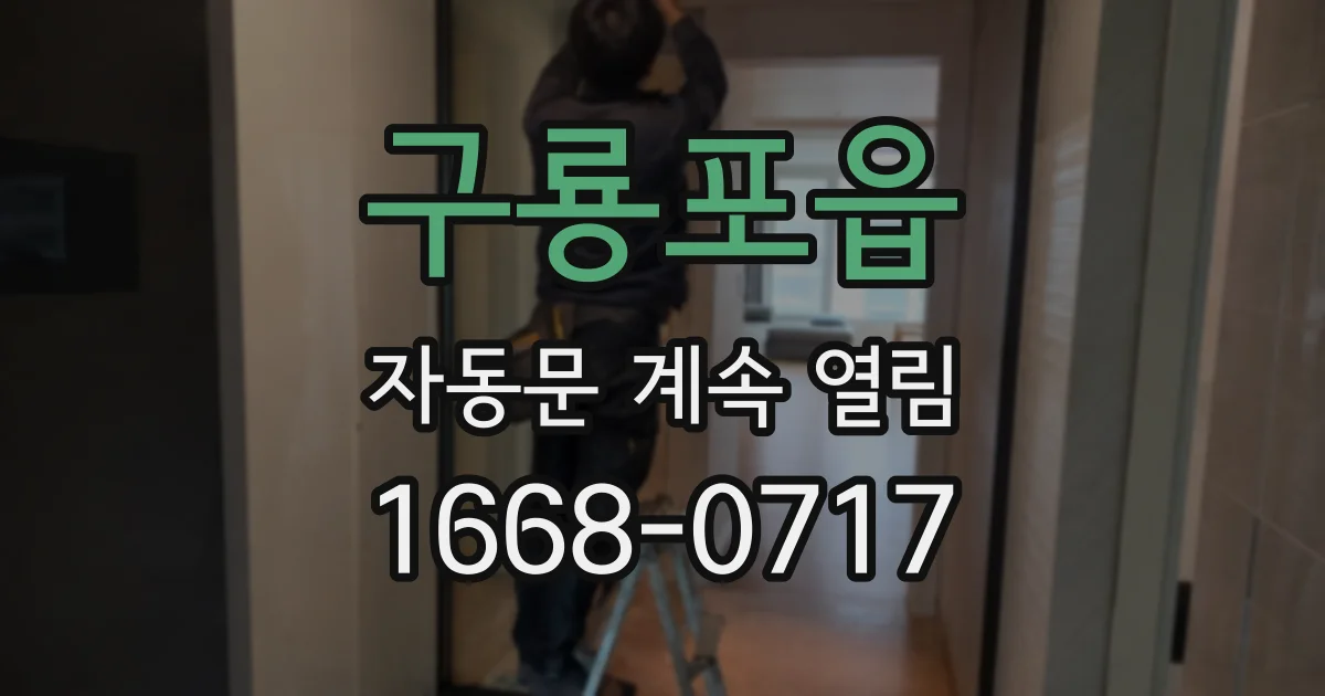 구룡포읍 자동문 계속 열림