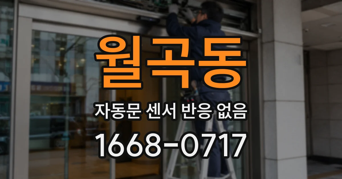 월곡동 자동문 센서 반응 없음