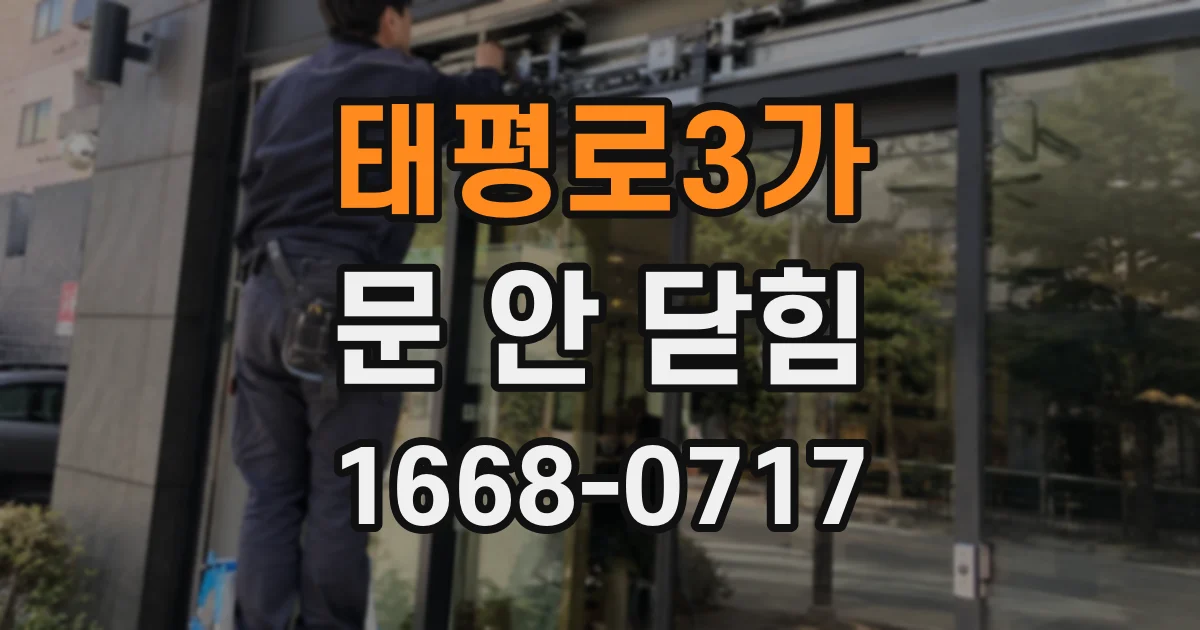 태평로3가 문 안 닫힘