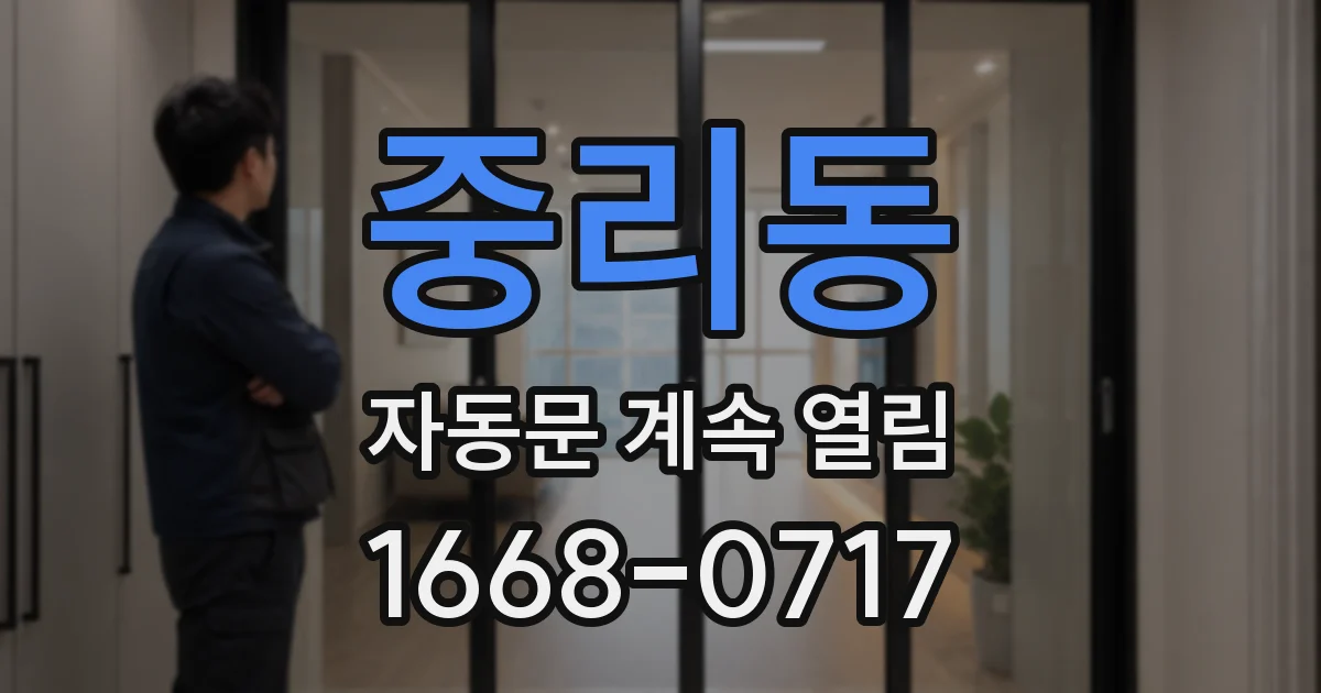 중리동 자동문 계속 열림