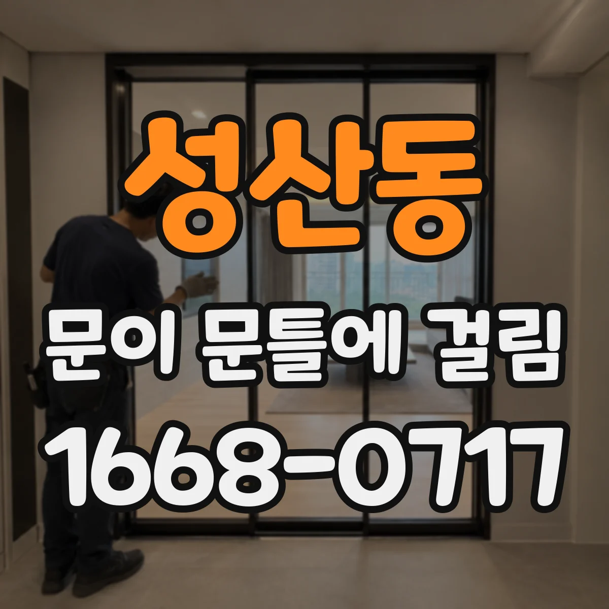 성산동 문이 문틀에 걸림