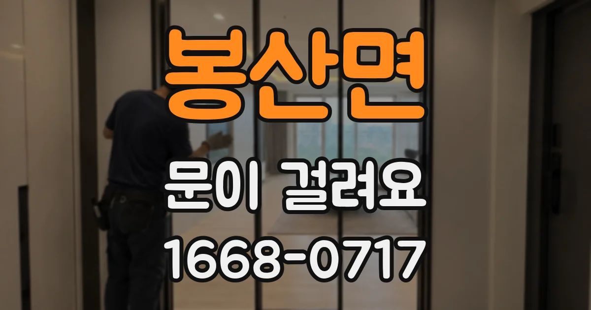 봉산면 문이 걸려요