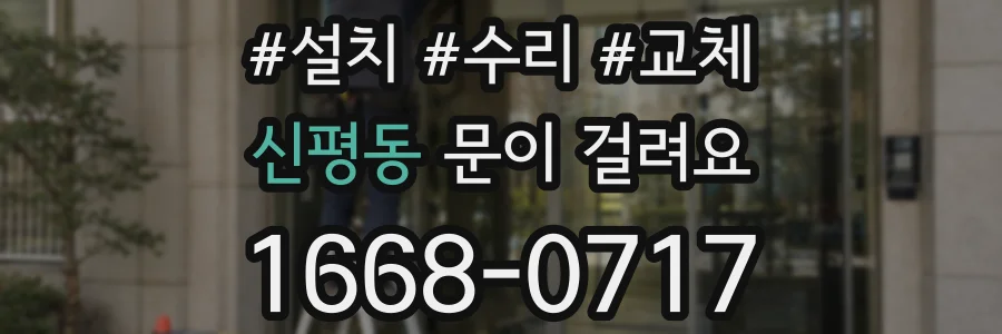 신평동 문이 걸려요