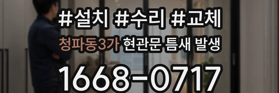 청파동3가 현관문 틈새 발생