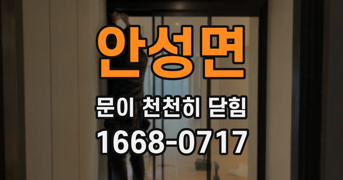 안성면 문이 천천히 닫힘