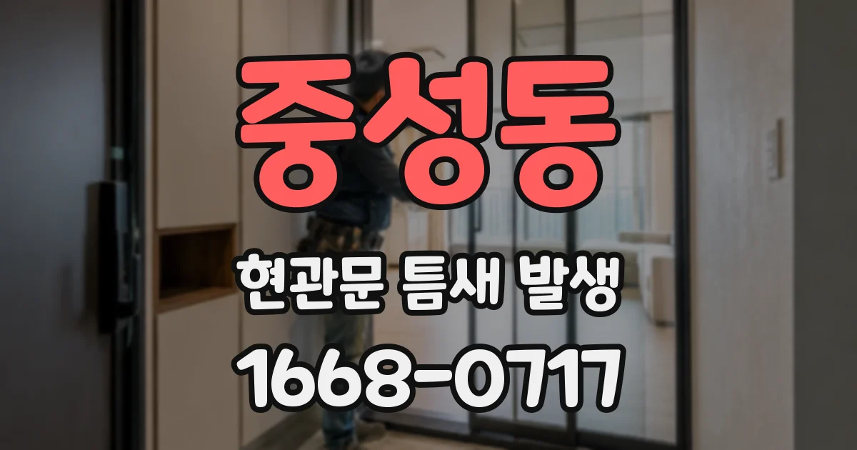 중성동 현관문 틈새 발생