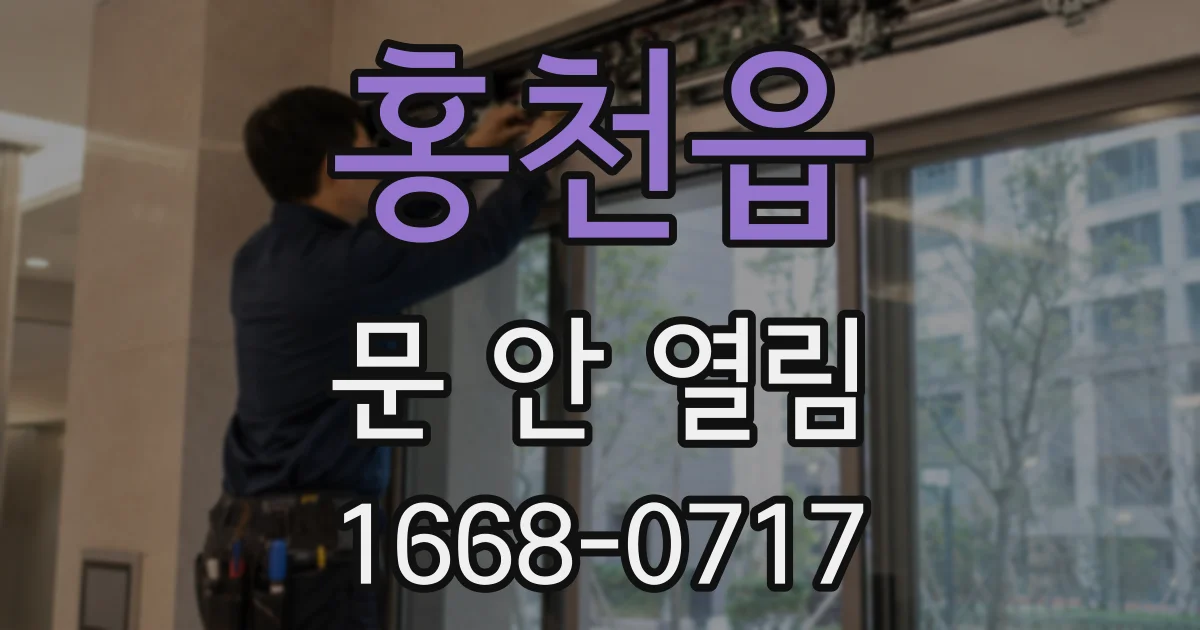 홍천읍 문 안 열림