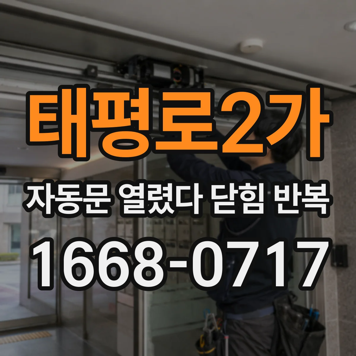 태평로2가 자동문 열렸다 닫힘 반복