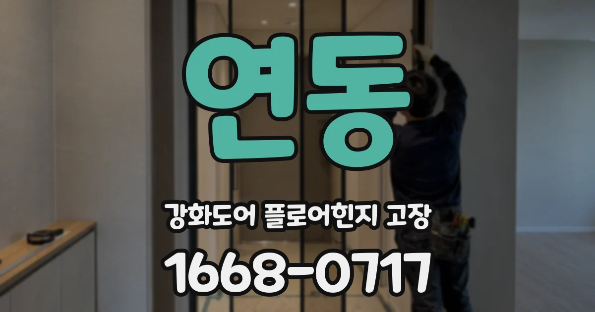 연동 강화도어 플로어힌지 고장