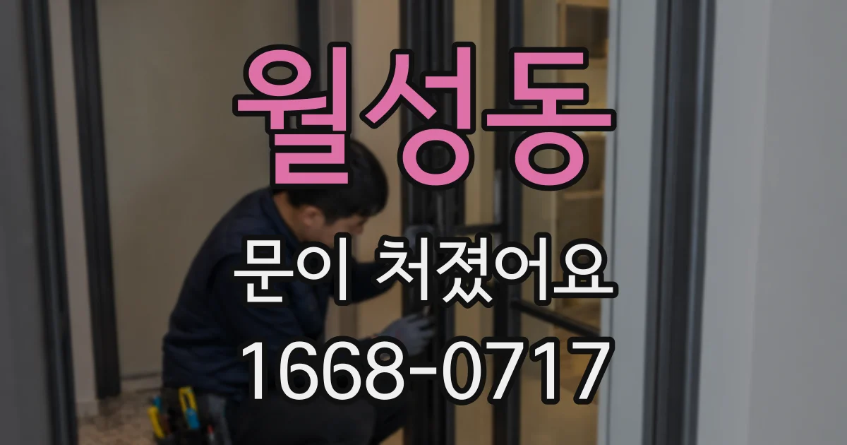 월성동 문이 처졌어요