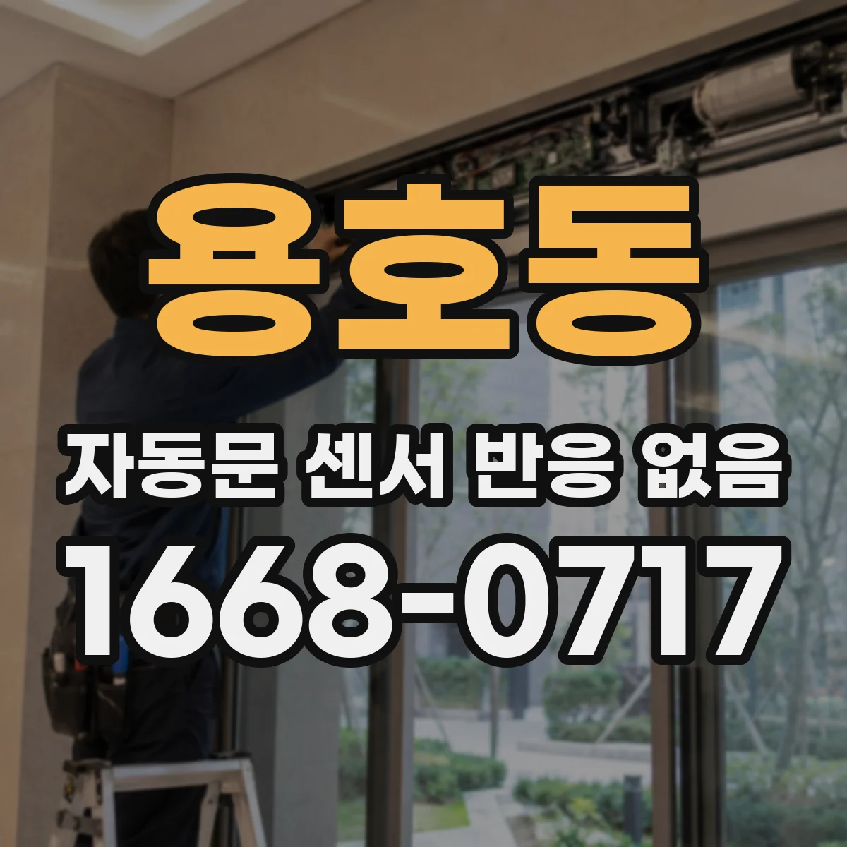 용호동 자동문 센서 반응 없음
