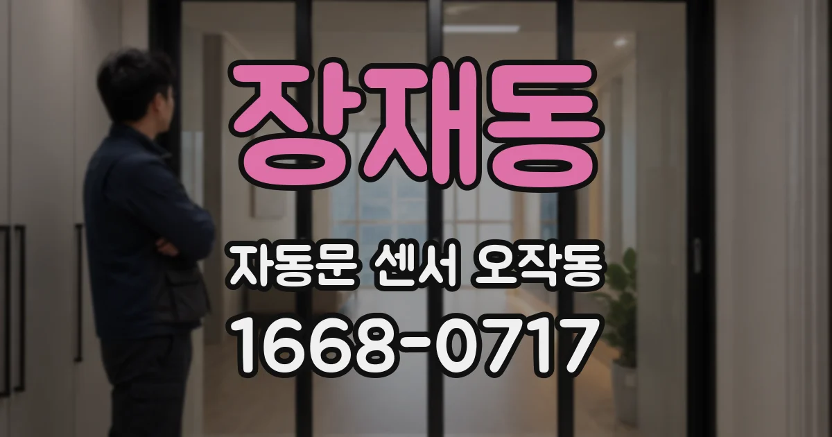 장재동 자동문 센서 오작동