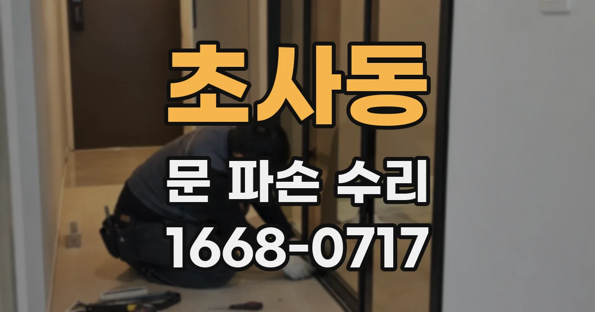 초사동 문 파손 수리