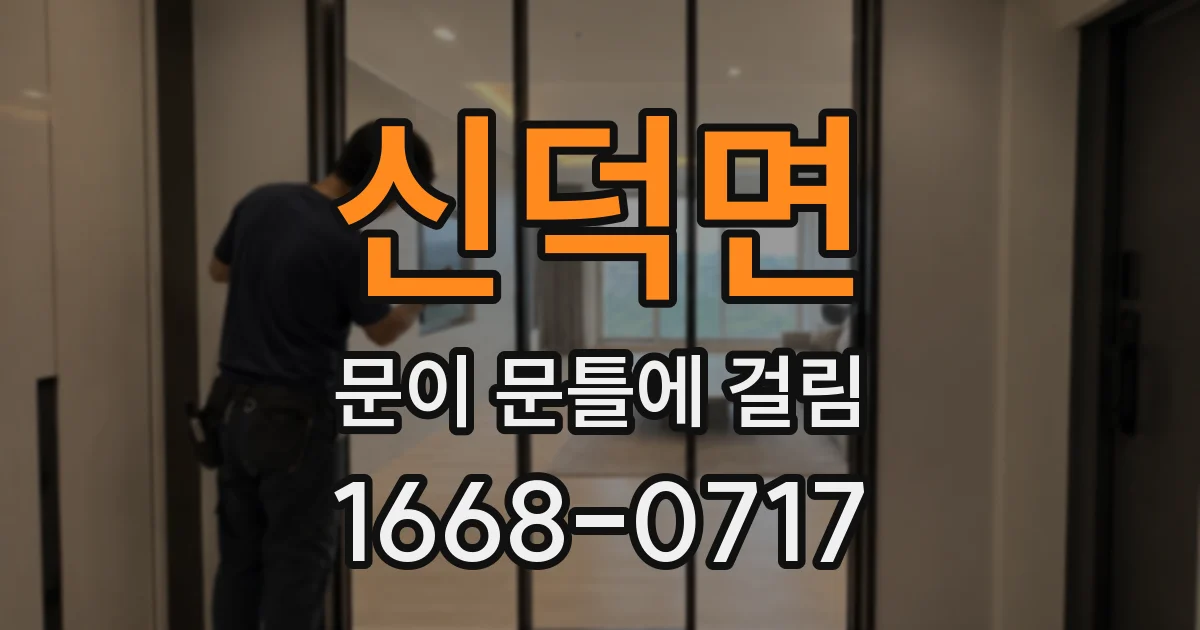 신덕면 문이 문틀에 걸림
