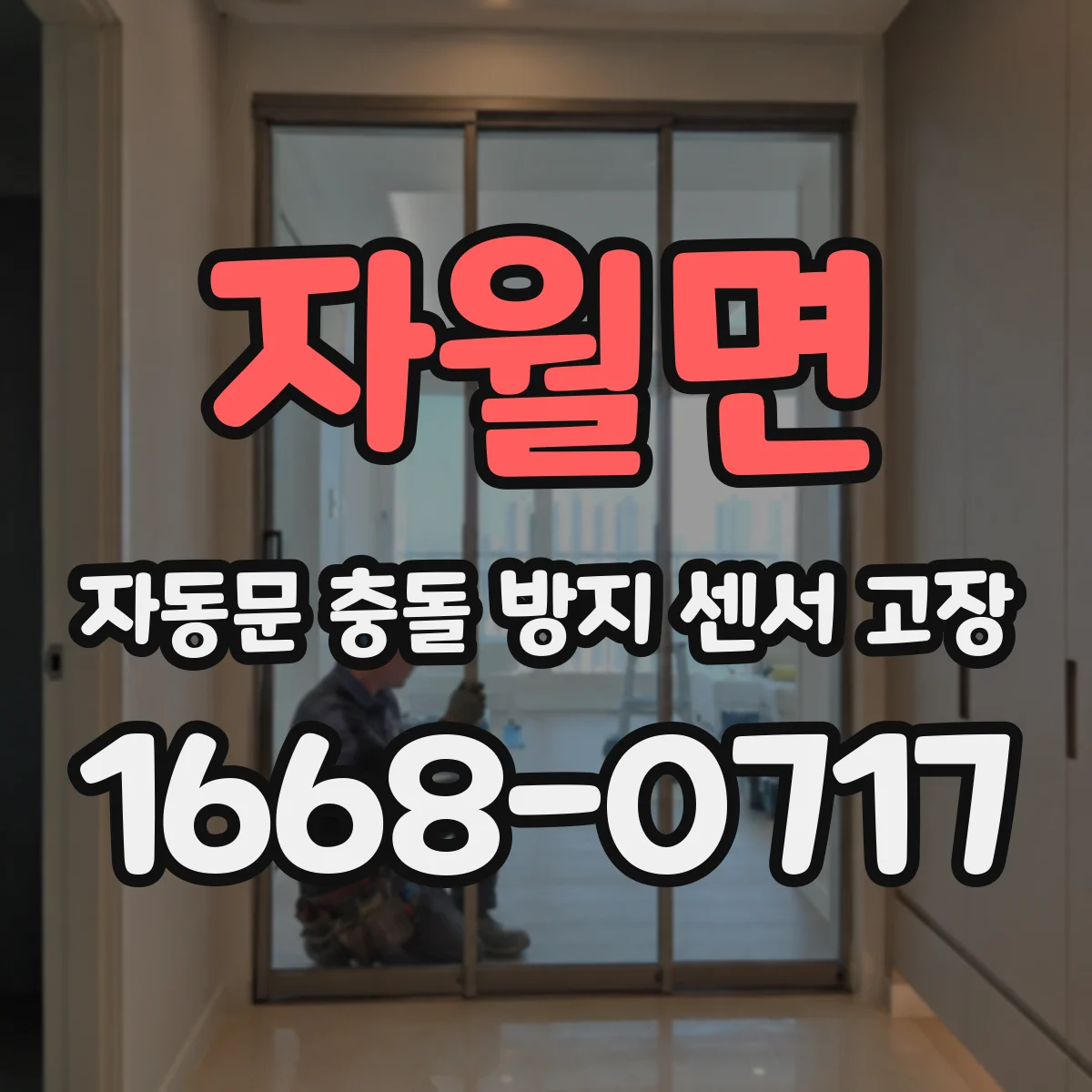 자월면 자동문 충돌 방지 센서 고장
