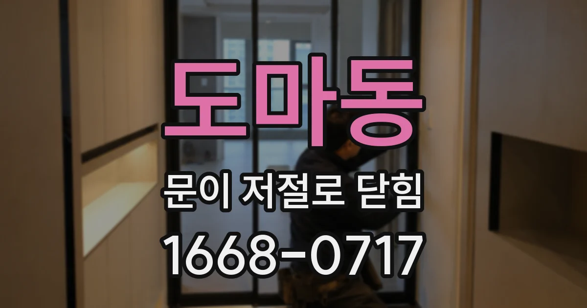 도마동 문이 저절로 닫힘