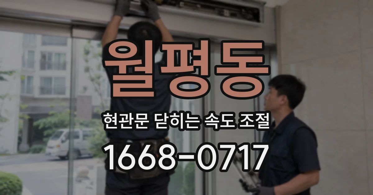 월평동 현관문 닫히는 속도 조절