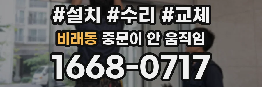 비래동 중문이 안 움직임