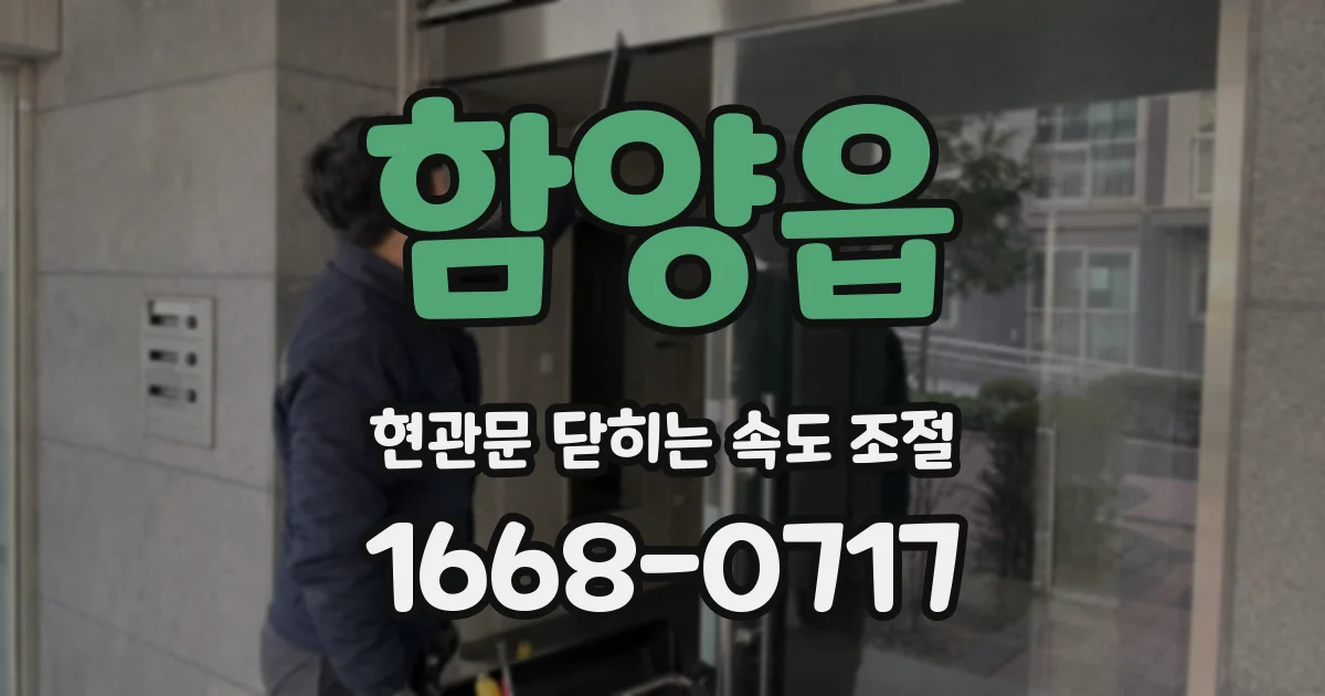 함양읍 현관문 닫히는 속도 조절