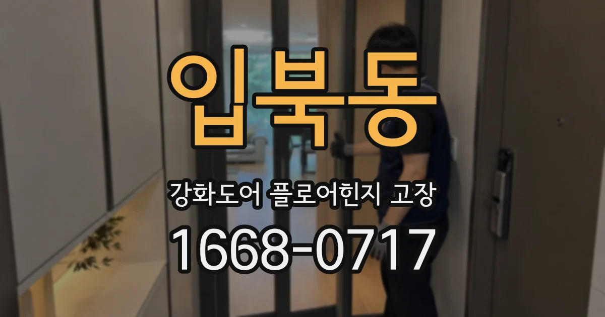 입북동 강화도어 플로어힌지 고장