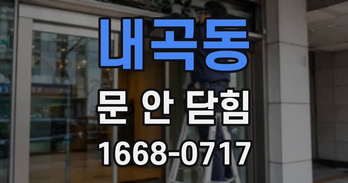 내곡동 문 안 닫힘
