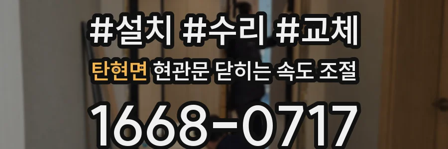 탄현면 현관문 닫히는 속도 조절