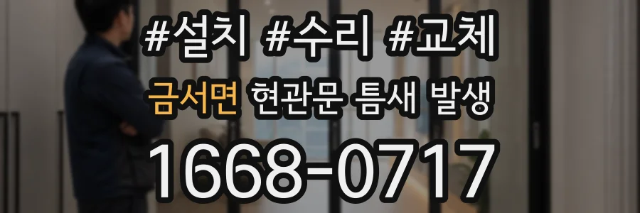 금서면 현관문 틈새 발생