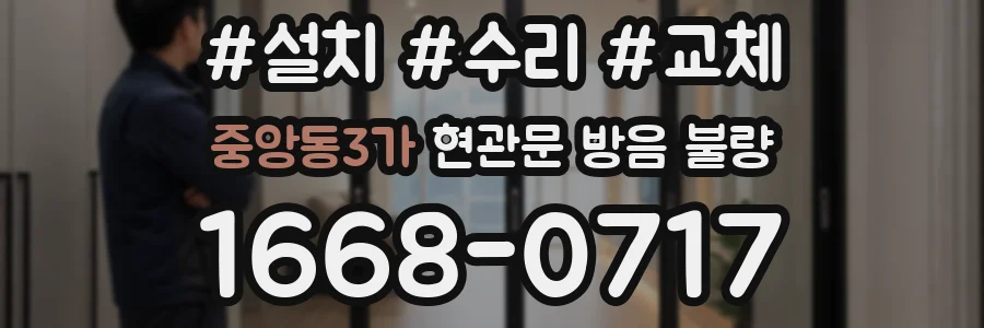 중앙동3가 현관문 방음 불량