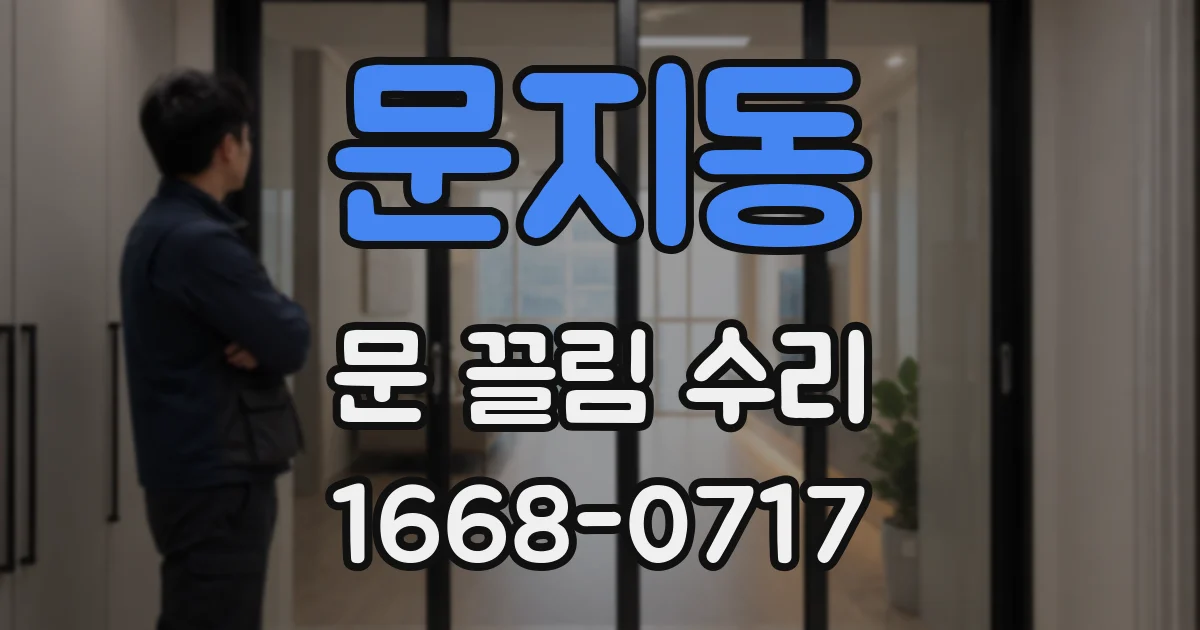 문지동 문 끌림 수리