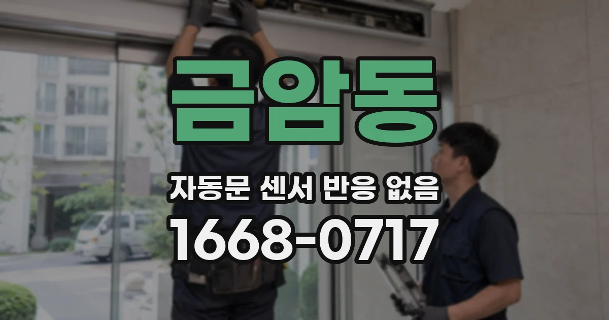 금암동 자동문 센서 반응 없음