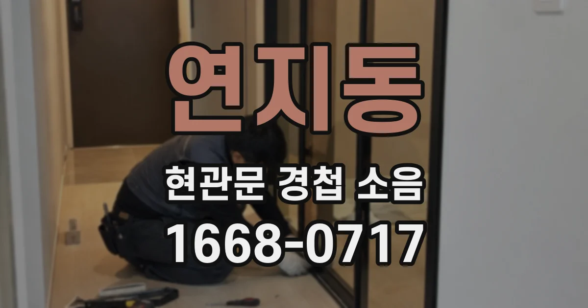 연지동 현관문 경첩 소음