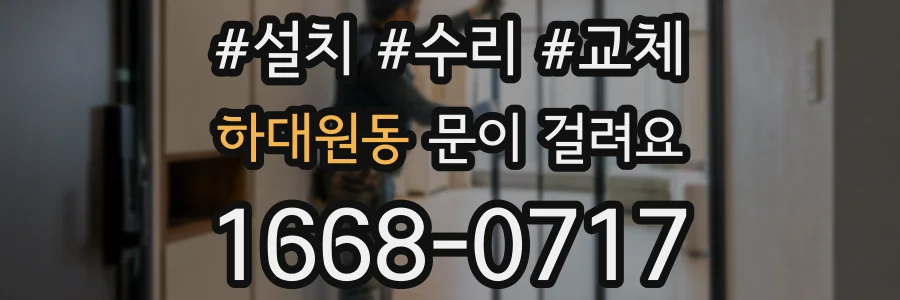 하대원동 문이 걸려요