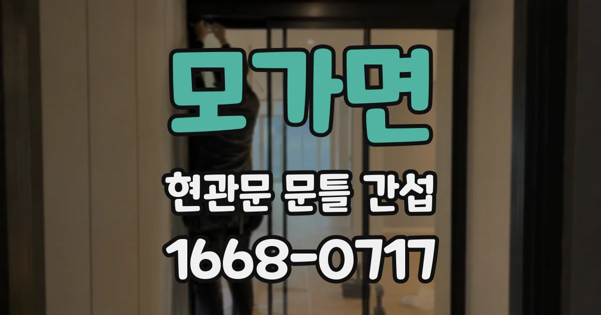 모가면 현관문 문틀 간섭