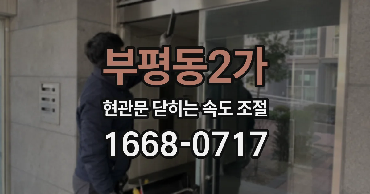 부평동2가 현관문 닫히는 속도 조절